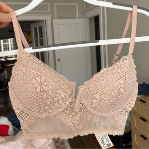 Pink bustier bralette from Garage